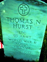 LTC Thomas N. Hurst headstone, 1976 LTC Thomas N. Hurst headstone, 1976