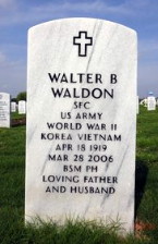 Gravestone, SFC Walter Waldon Gravestone, SFC Walter Waldon